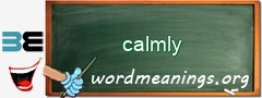 WordMeaning blackboard for calmly